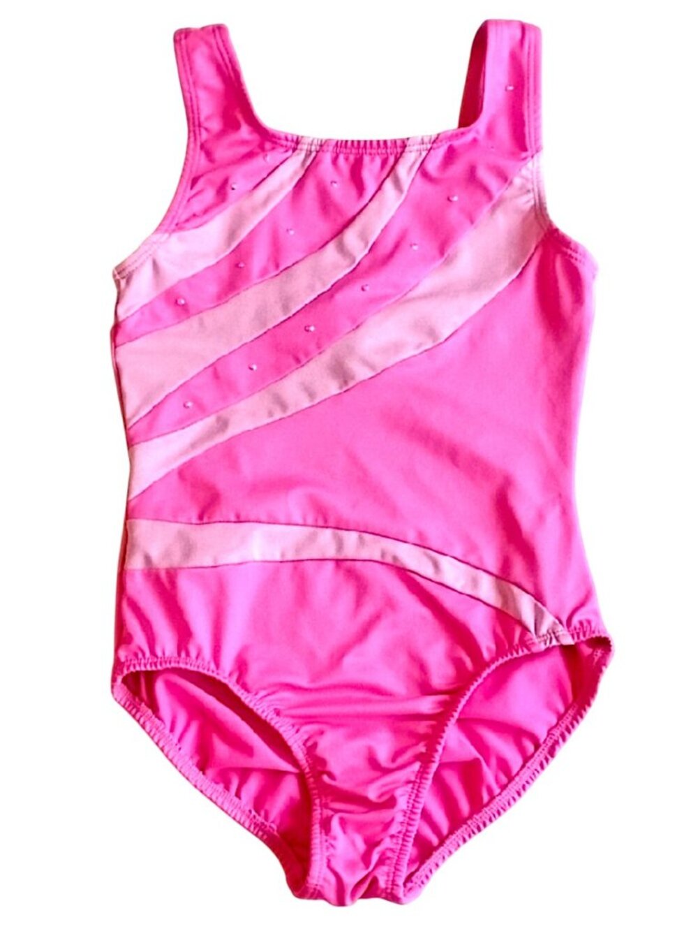 Freestyle Danskin One Piece Swimsuit 7/8 M Pink Studs